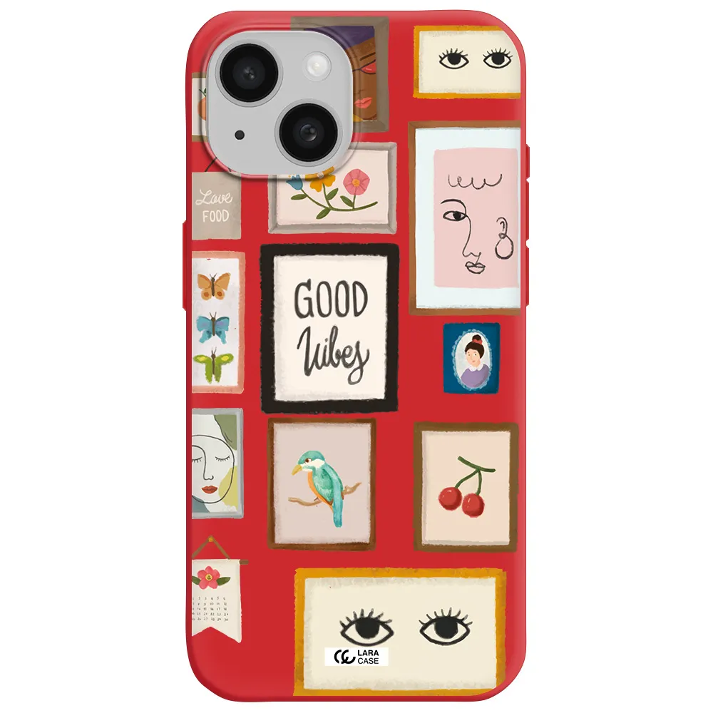 Photo Frames Apple Iphone 15 Silicone Imperial Red Case