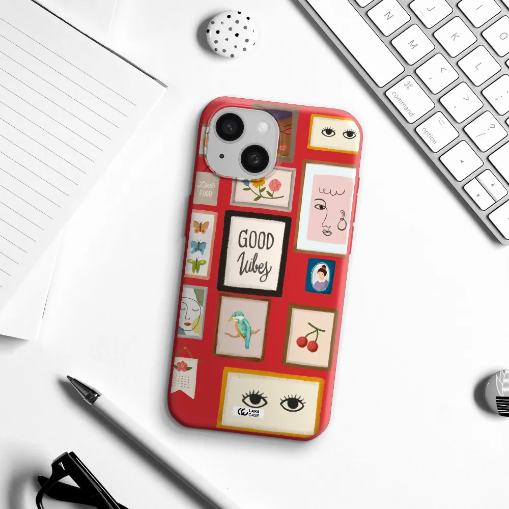 Photo Frames Apple Iphone 15 Silicone Imperial Red Case