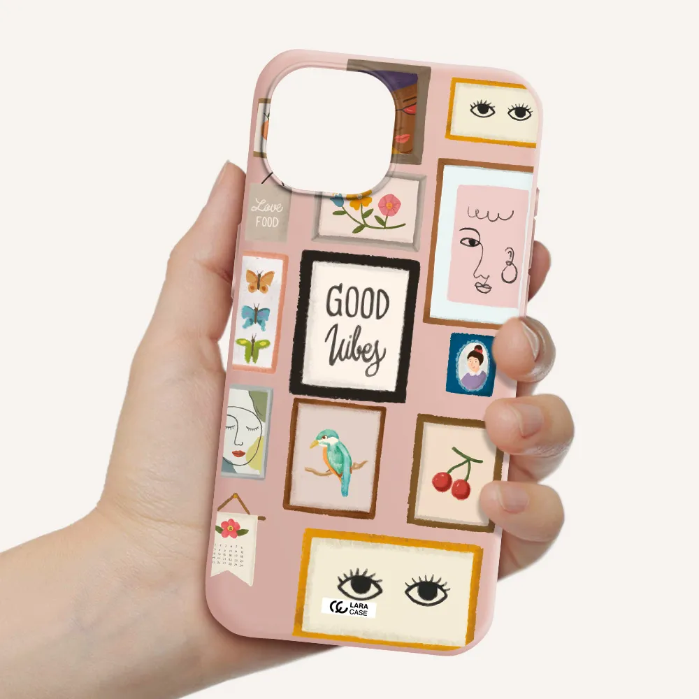 Photo Frames Apple Iphone 15 Silicone Pastel Pink Case