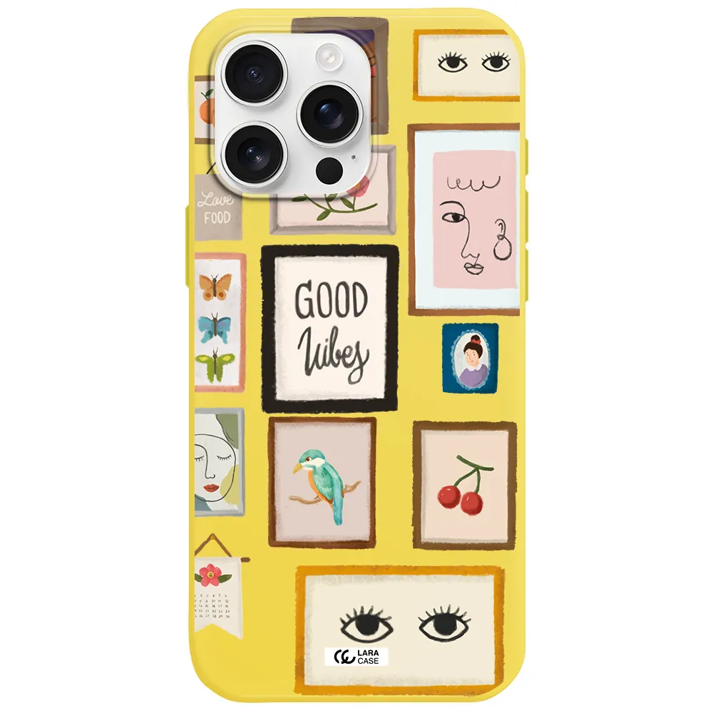 Photo Frames Apple Iphone 16 Pro Max Silicone Canary Yellow Case