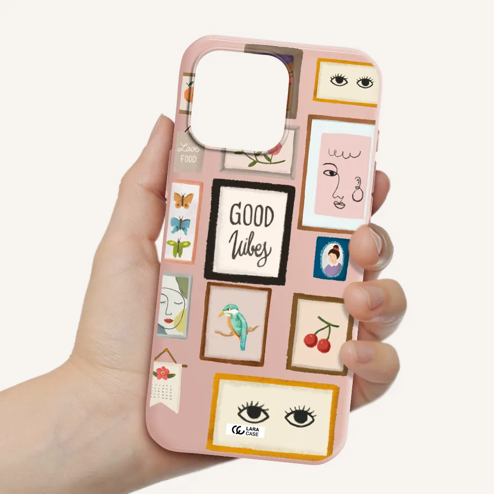 Photo Frames Apple Iphone 16 Pro Max Silicone Pastel Pink Case