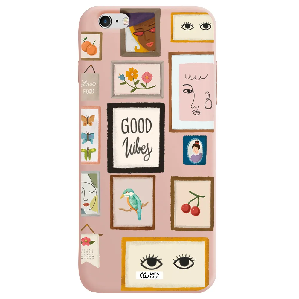 Photo Frames Apple iPhone 6 plus Silicone pastel pink Case