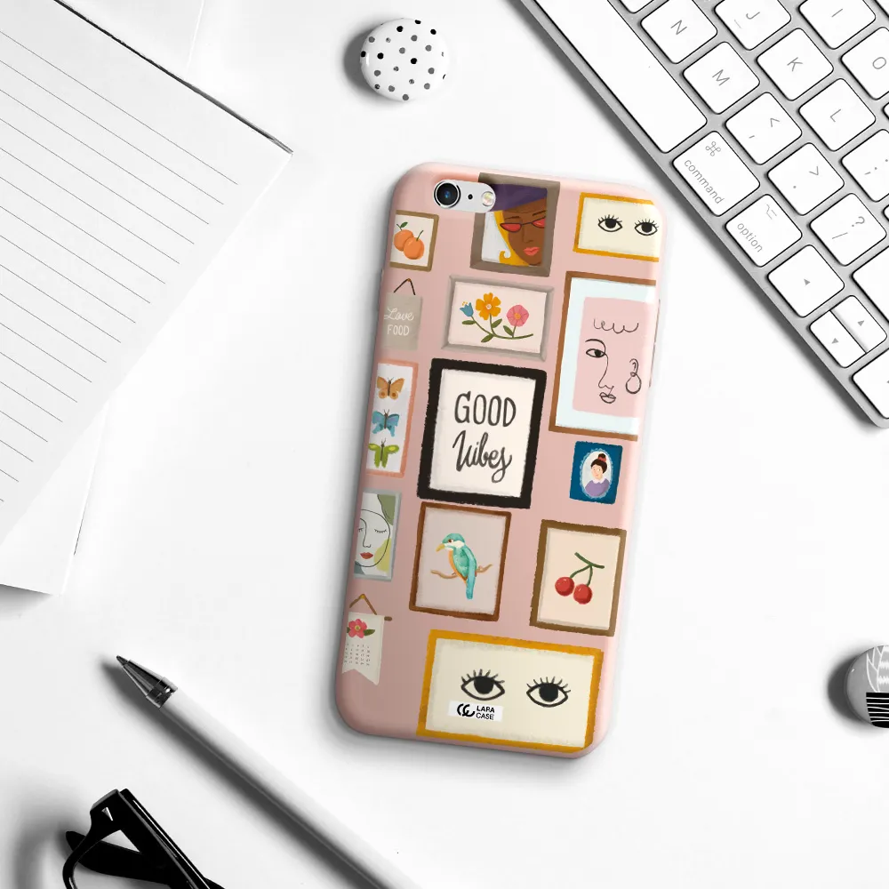 Photo Frames Apple iPhone 6 s plus Silicone pastel pink Case