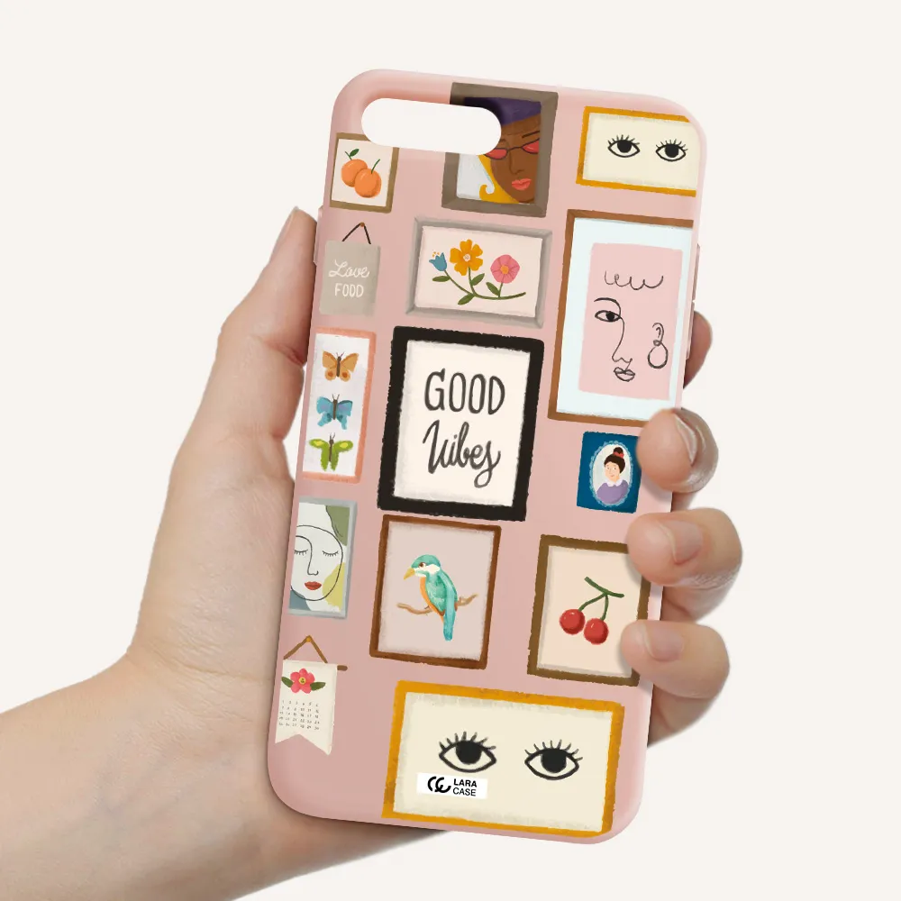 Photo Frames Apple iPhone 7 plus Silicone pastel pink Case