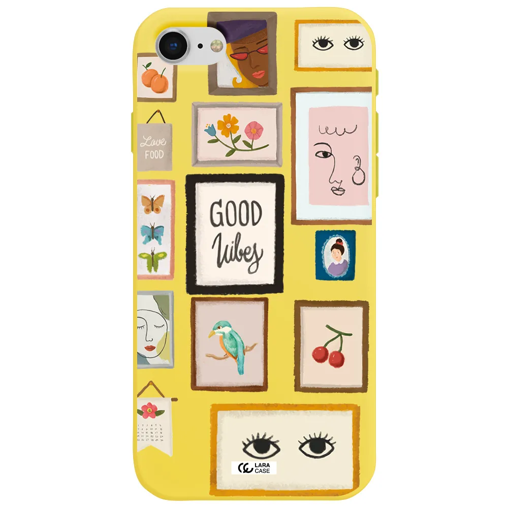 Photo Frames Apple iPhone se 2020 Silicone canary yellow Case