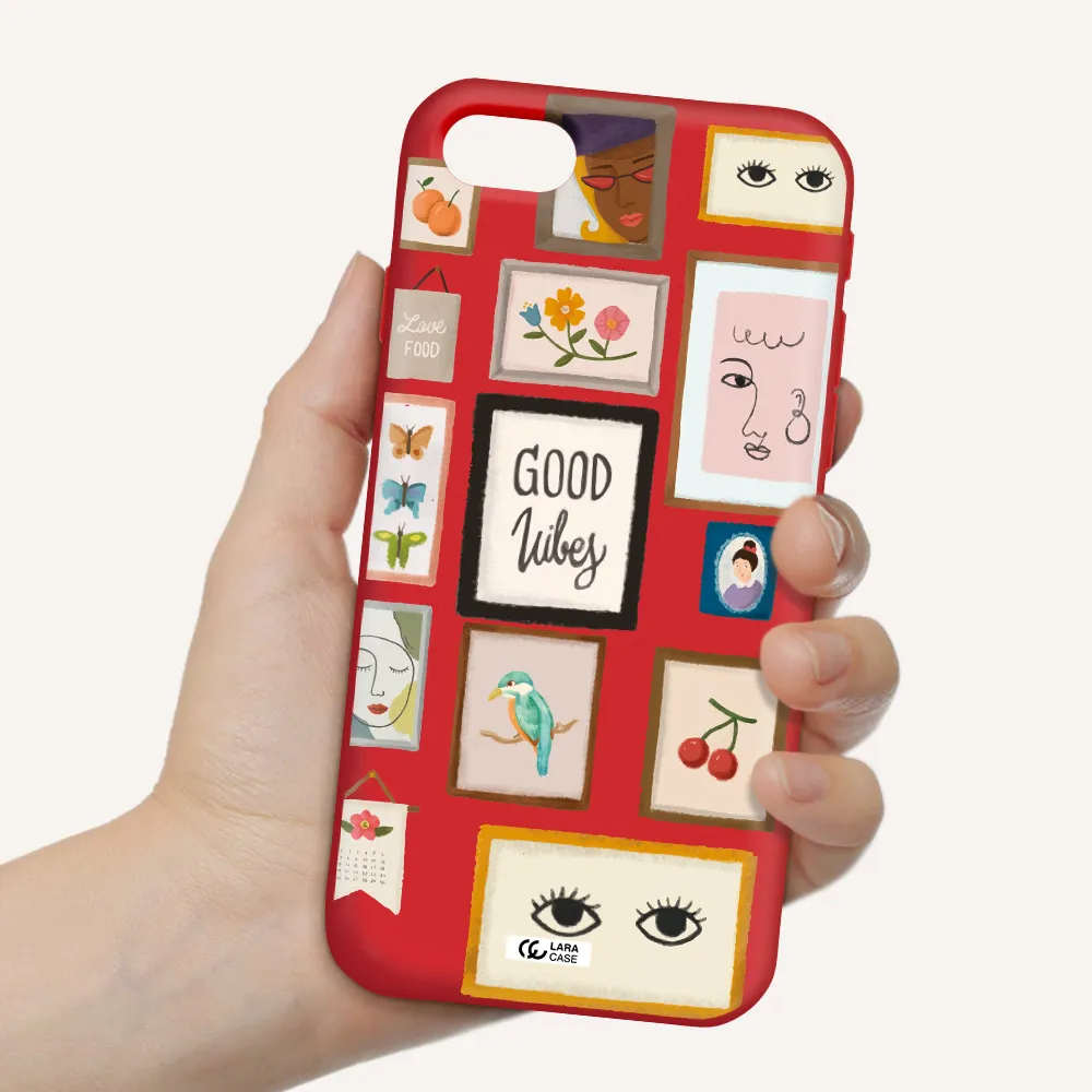 Photo Frames Apple iPhone se 2020 Silicone Imperial Red Case