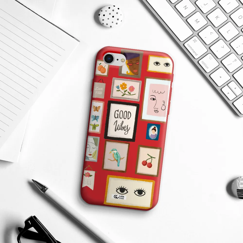 Photo Frames Apple iPhone se 2020 Silicone Imperial Red Case