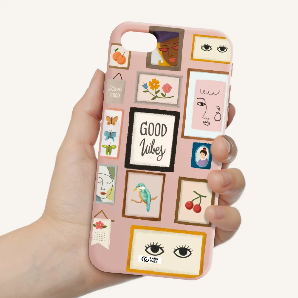 Photo Frames Apple iPhone se 2020 Silicone pastel pink Case