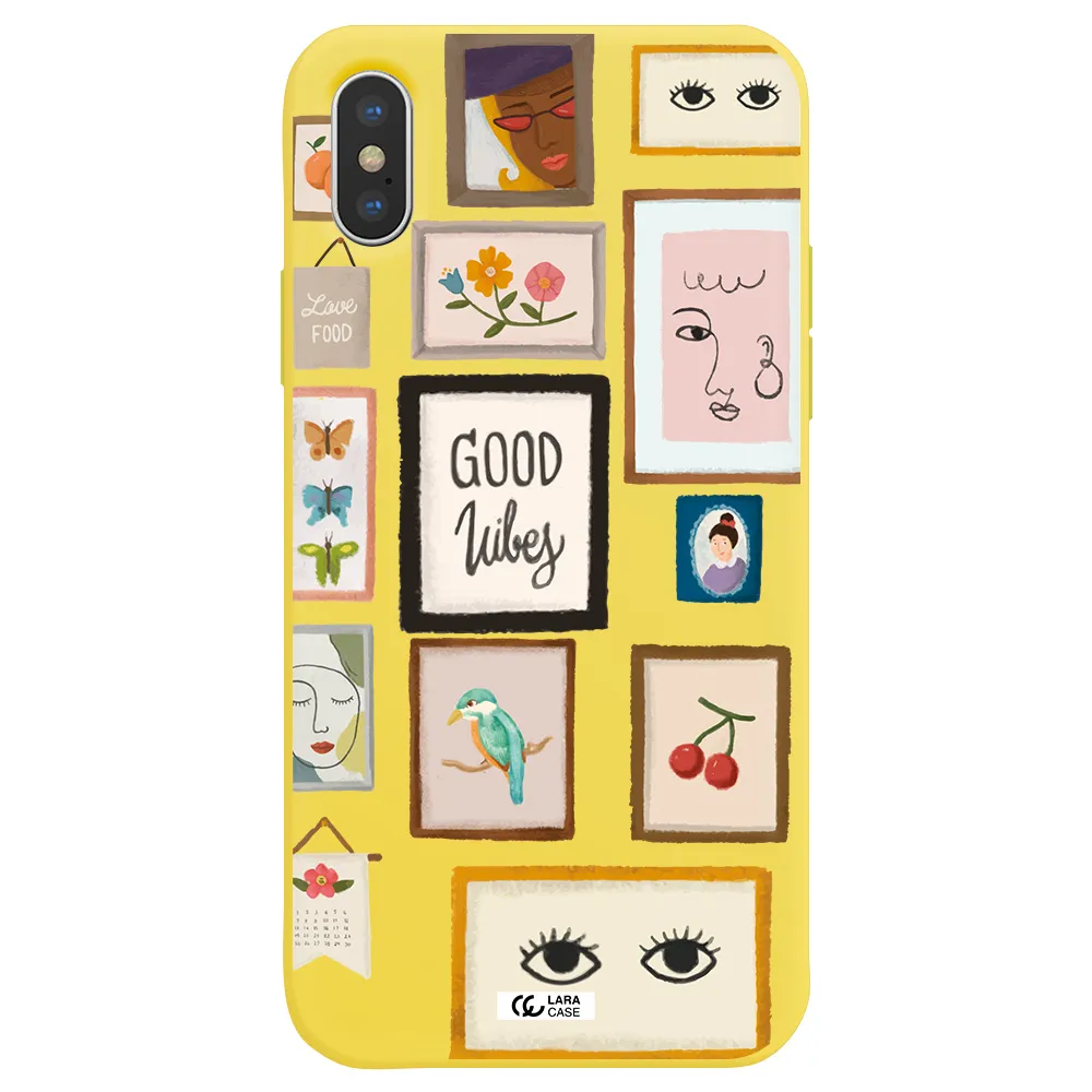 Photo Frames Apple iPhone XS Silicone canary yellow Case