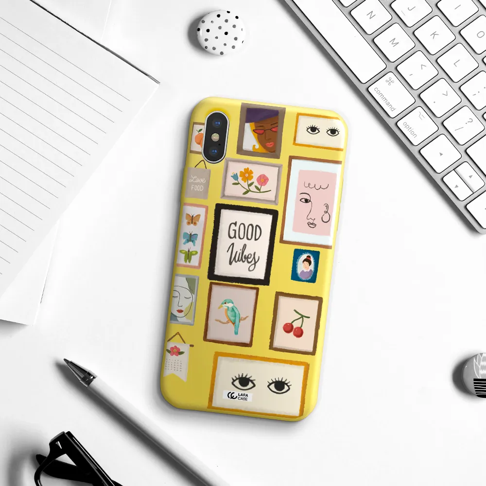 Photo Frames Apple iPhone XS Silicone canary yellow Case