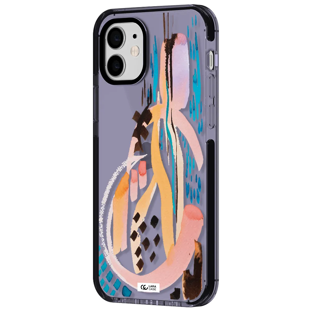 Watercolor Brush Paint Apple iPhone 11 impact Lilac Case