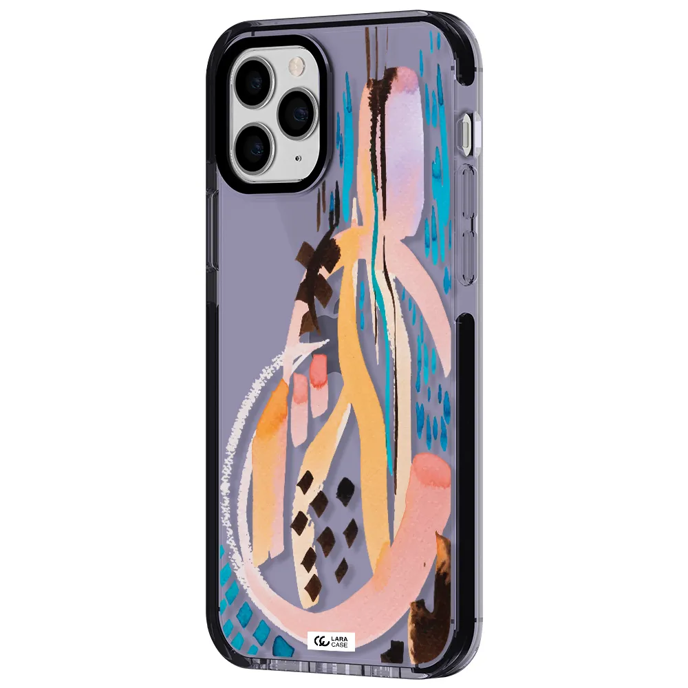 Watercolor Brush Paint Apple iPhone 11 pro impact Lilac Case