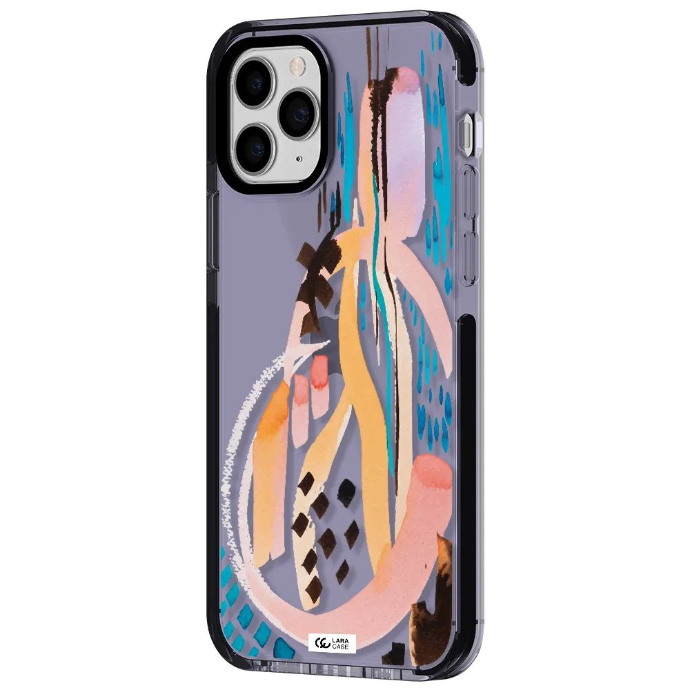 Watercolor Brush Paint Apple iPhone 11 pro max impact Lilac Case