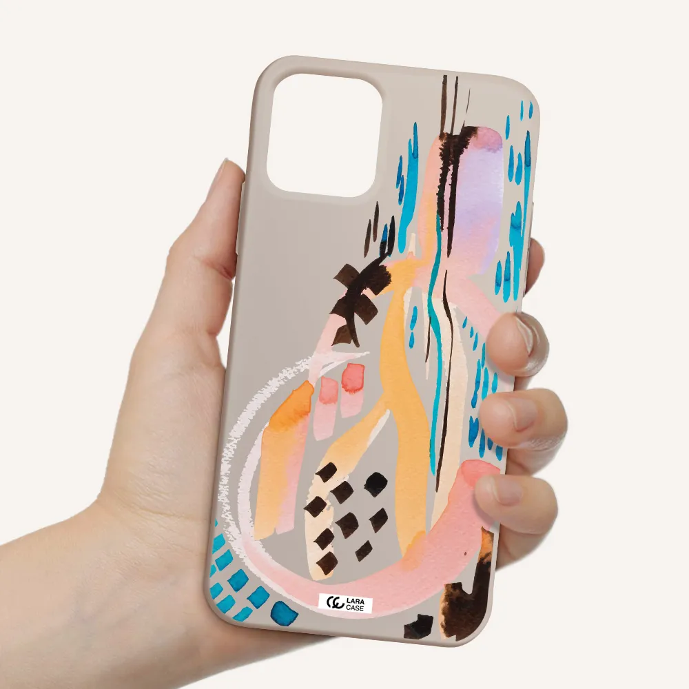 Watercolor Brush Paint Apple iPhone 11 pro max Silicone Stone Case