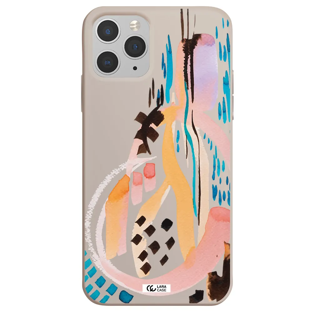 Watercolor Brush Paint Apple iPhone 11 pro Silicone Stone Case
