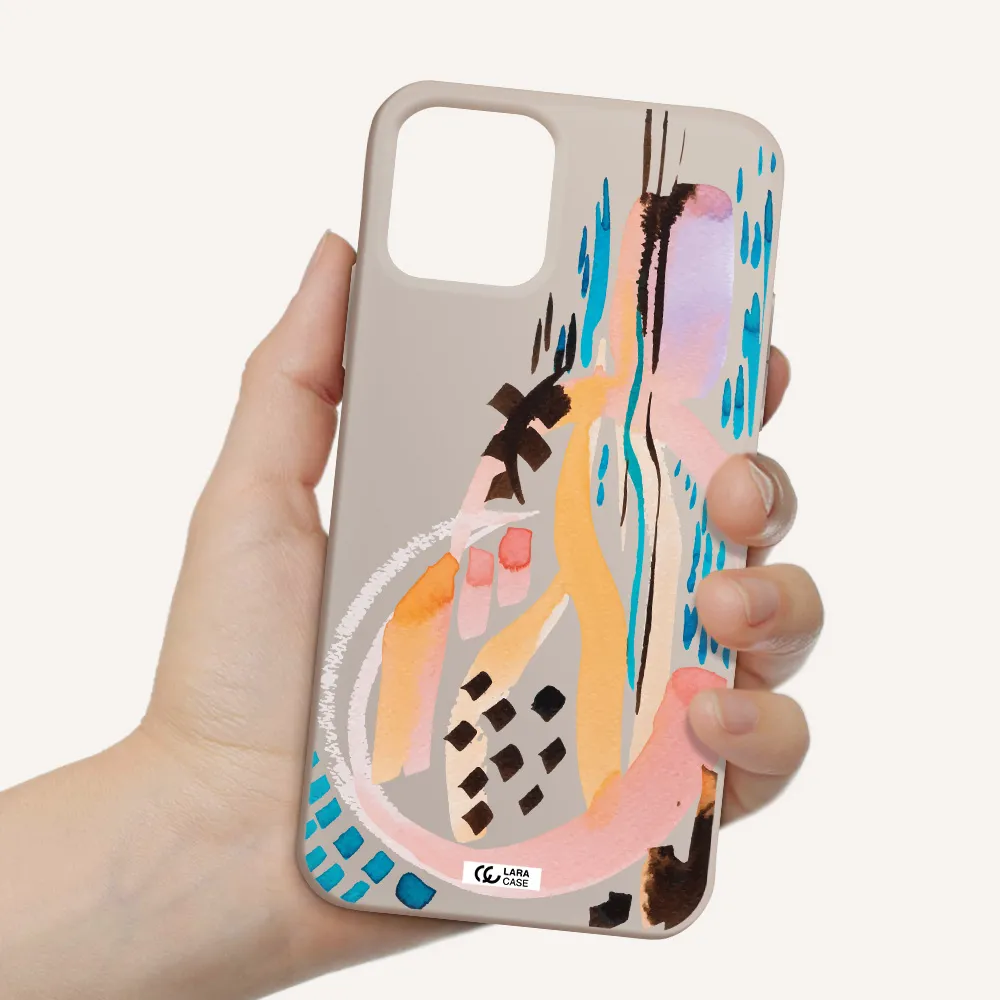 Watercolor Brush Paint Apple iPhone 11 pro Silicone Stone Case