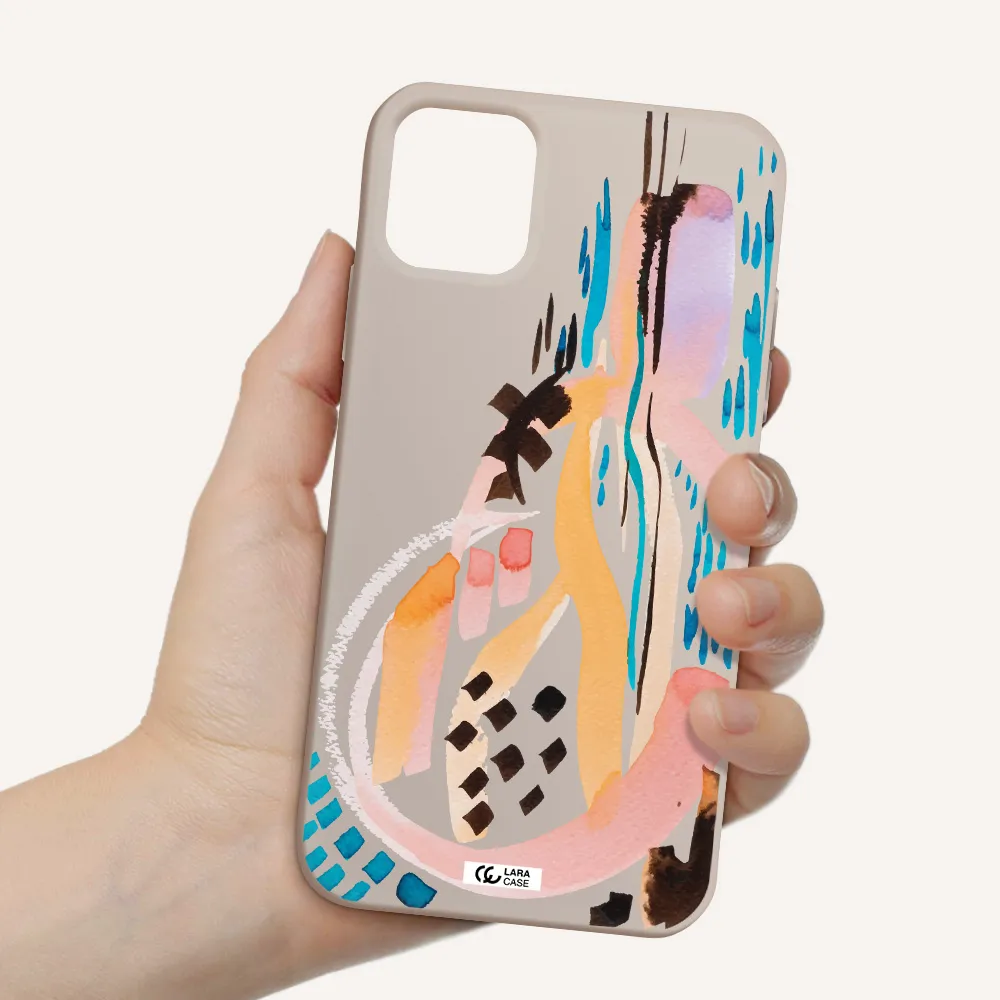 Watercolor Brush Paint Apple iPhone 11 Silicone Stone Case