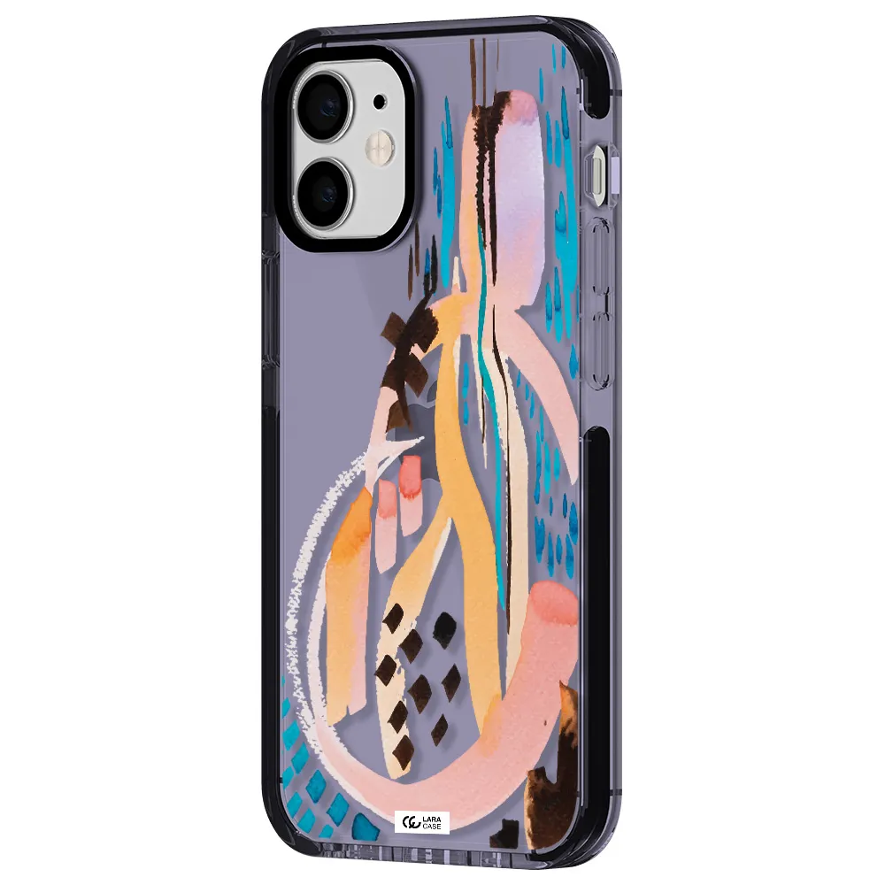 Watercolor Brush Paint Apple iPhone 12 mini impact Lilac Case