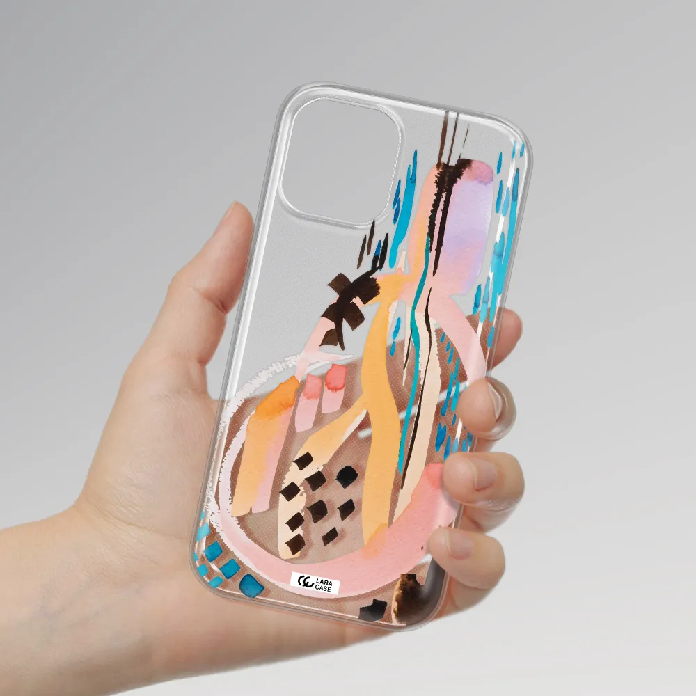 Watercolor Brush Paint Apple iPhone 12 pro max Clear TPU Case