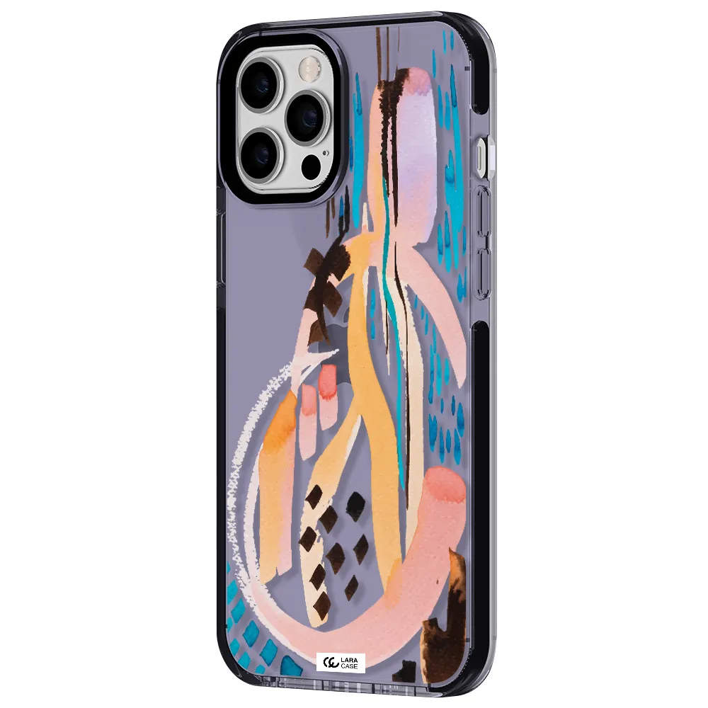 Watercolor Brush Paint Apple iPhone 12 pro max impact Lilac Case