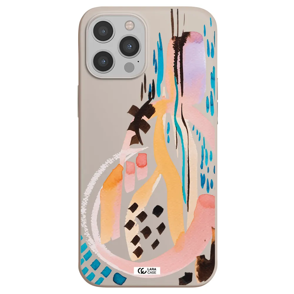 Watercolor Brush Paint Apple iPhone 12 pro max Silicone Stone Case