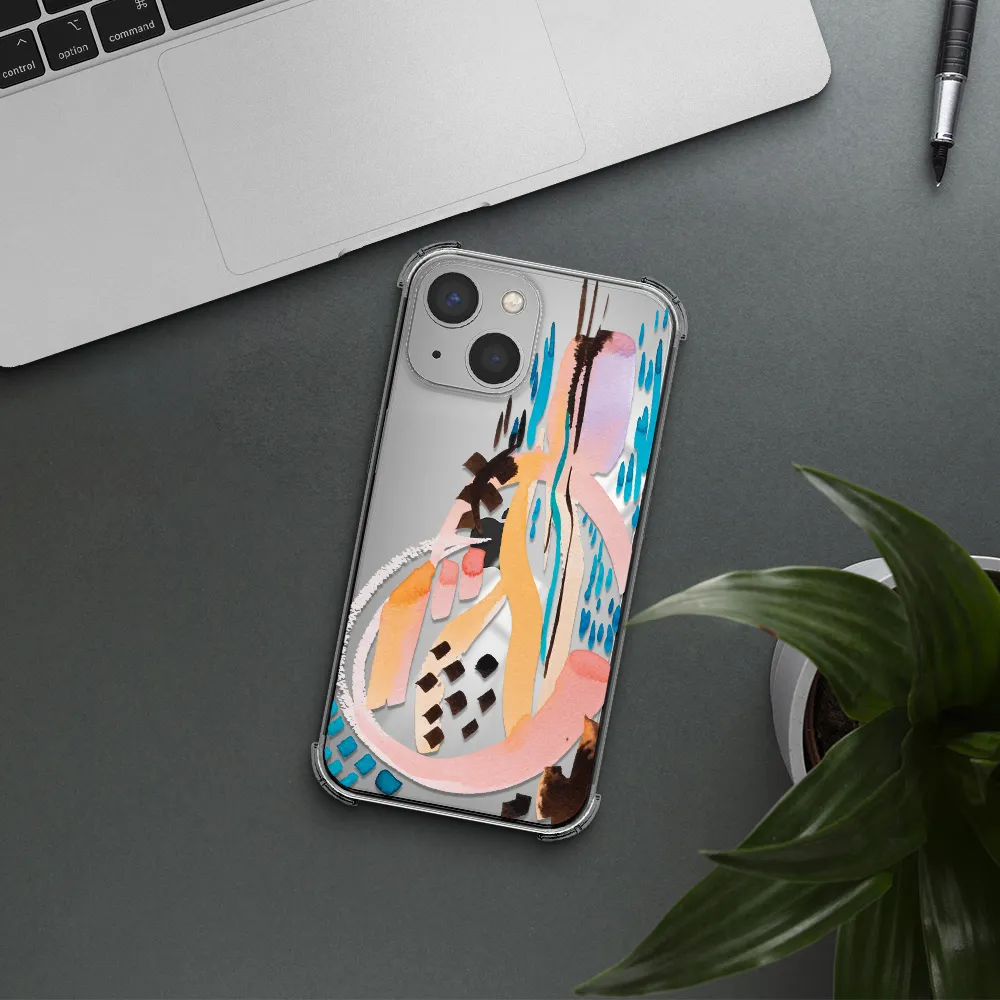 Watercolor Brush Paint Apple iPhone 13 Clear PC Case