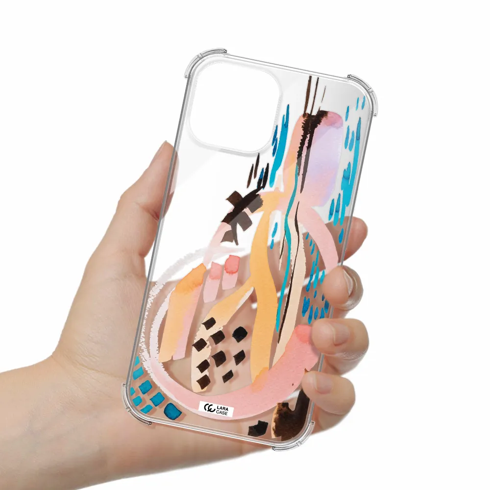 Watercolor Brush Paint Apple iPhone 13 mini Clear PC Case
