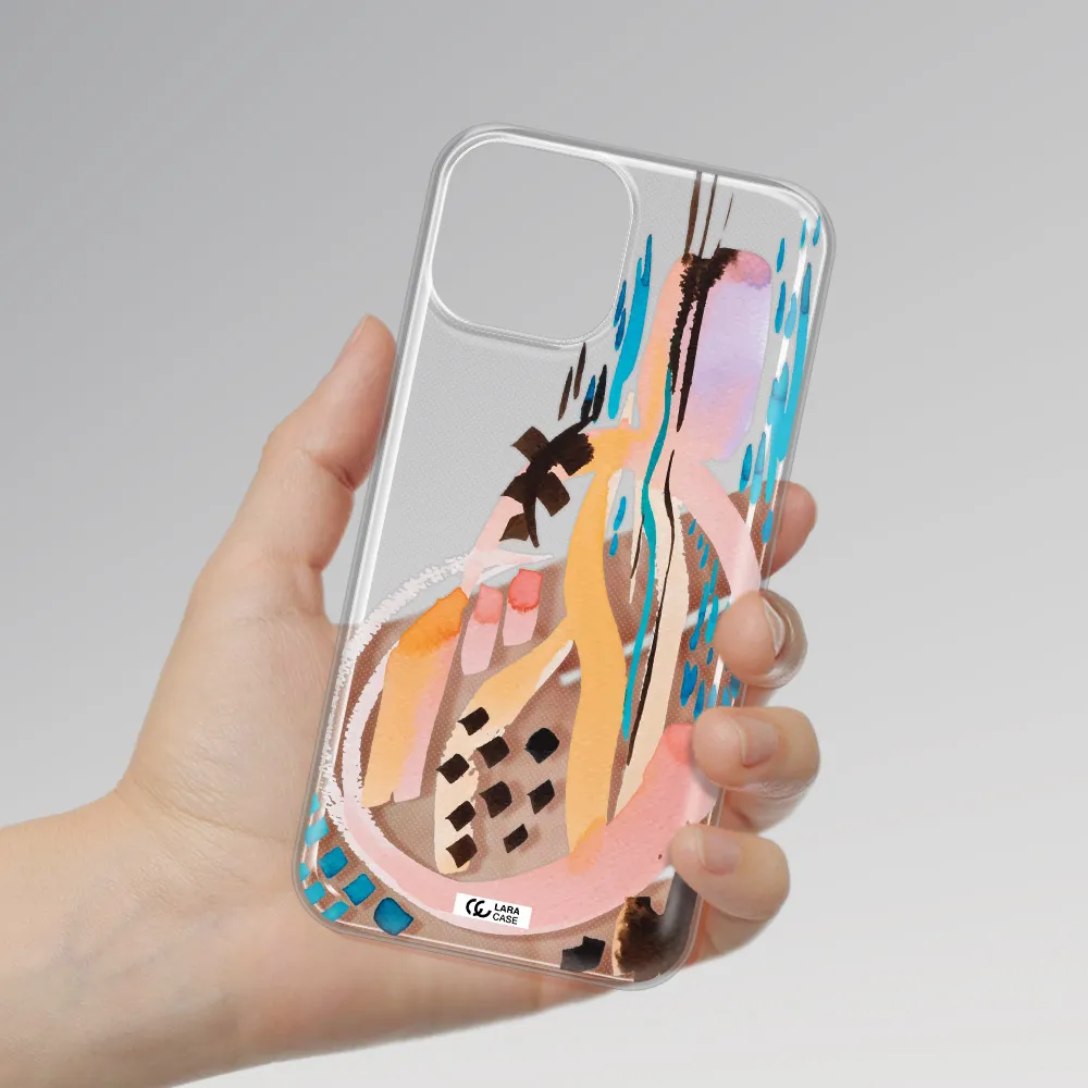 Watercolor Brush Paint Apple iPhone 13 mini Clear TPU Case