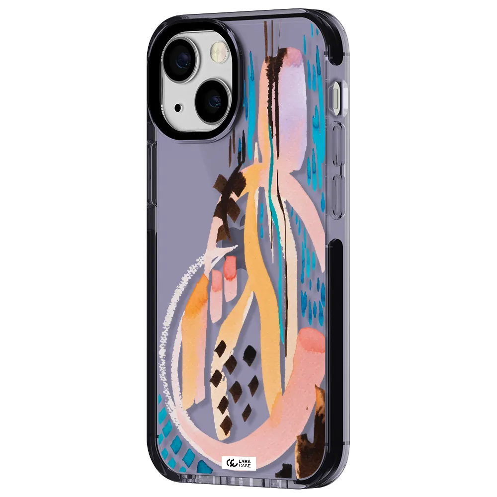 Watercolor Brush Paint Apple iPhone 13 mini impact Lilac Case