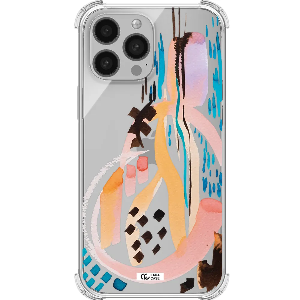 Watercolor Brush Paint Apple iPhone 13 Pro Clear PC Case