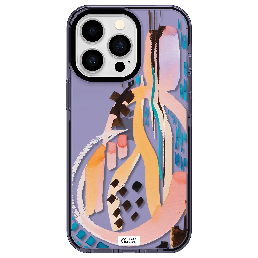 Watercolor Brush Paint Apple iPhone 13 Pro impact Lilac Case