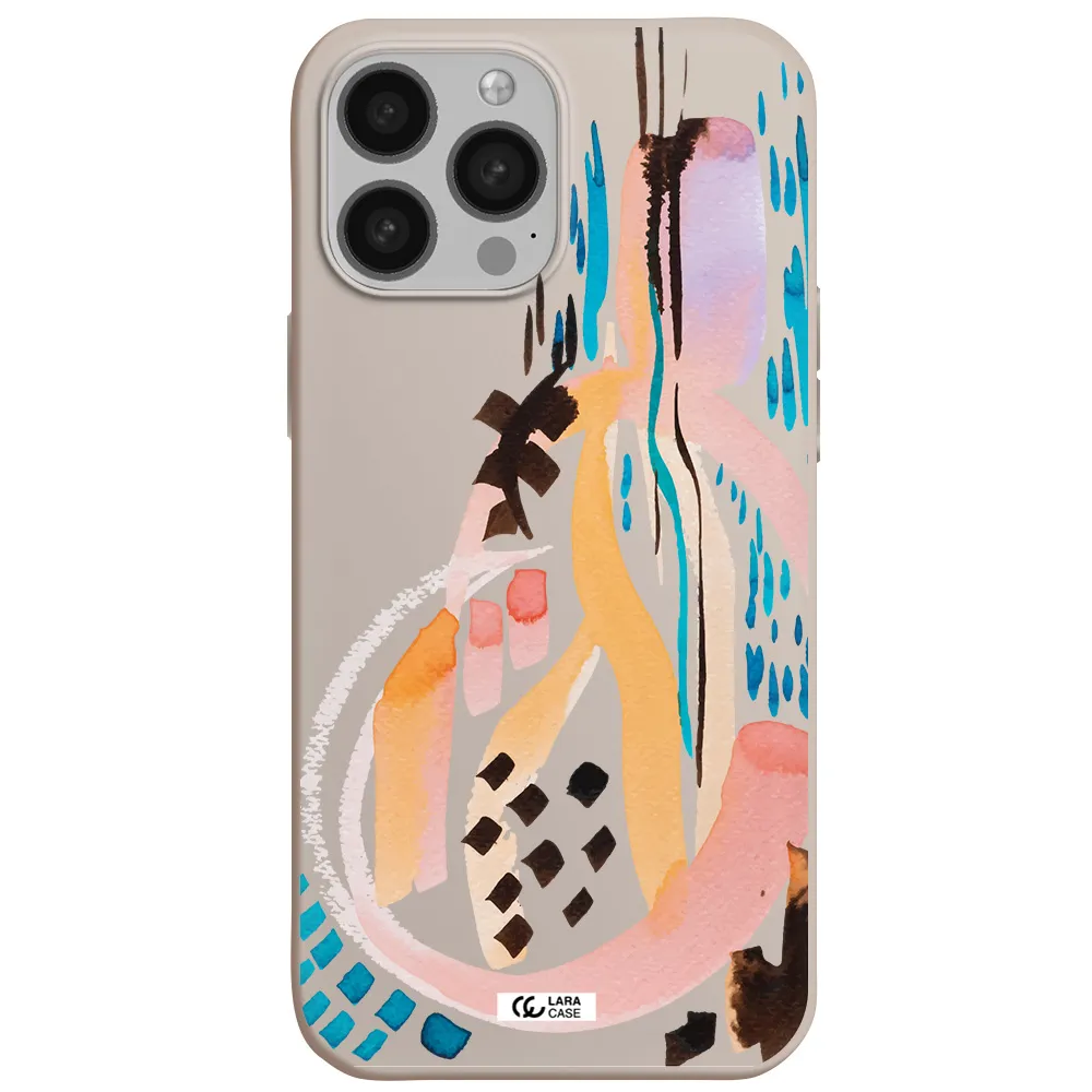 Watercolor Brush Paint Apple iPhone 13 Pro Max Silicone Stone Case
