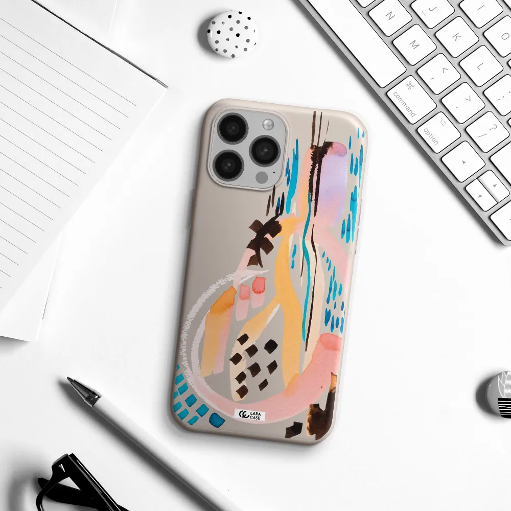 Watercolor Brush Paint Apple iPhone 13 Pro Max Silicone Stone Case