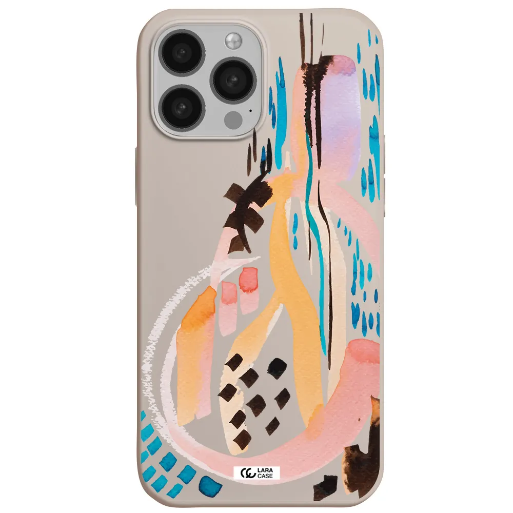 Watercolor Brush Paint Apple iPhone 13 Pro Silicone Stone Case