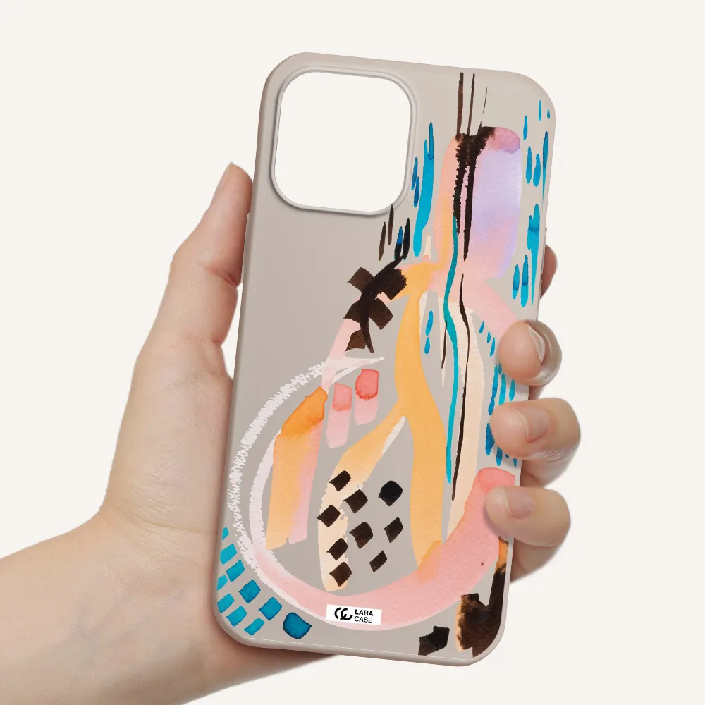 Watercolor Brush Paint Apple iPhone 13 Pro Silicone Stone Case