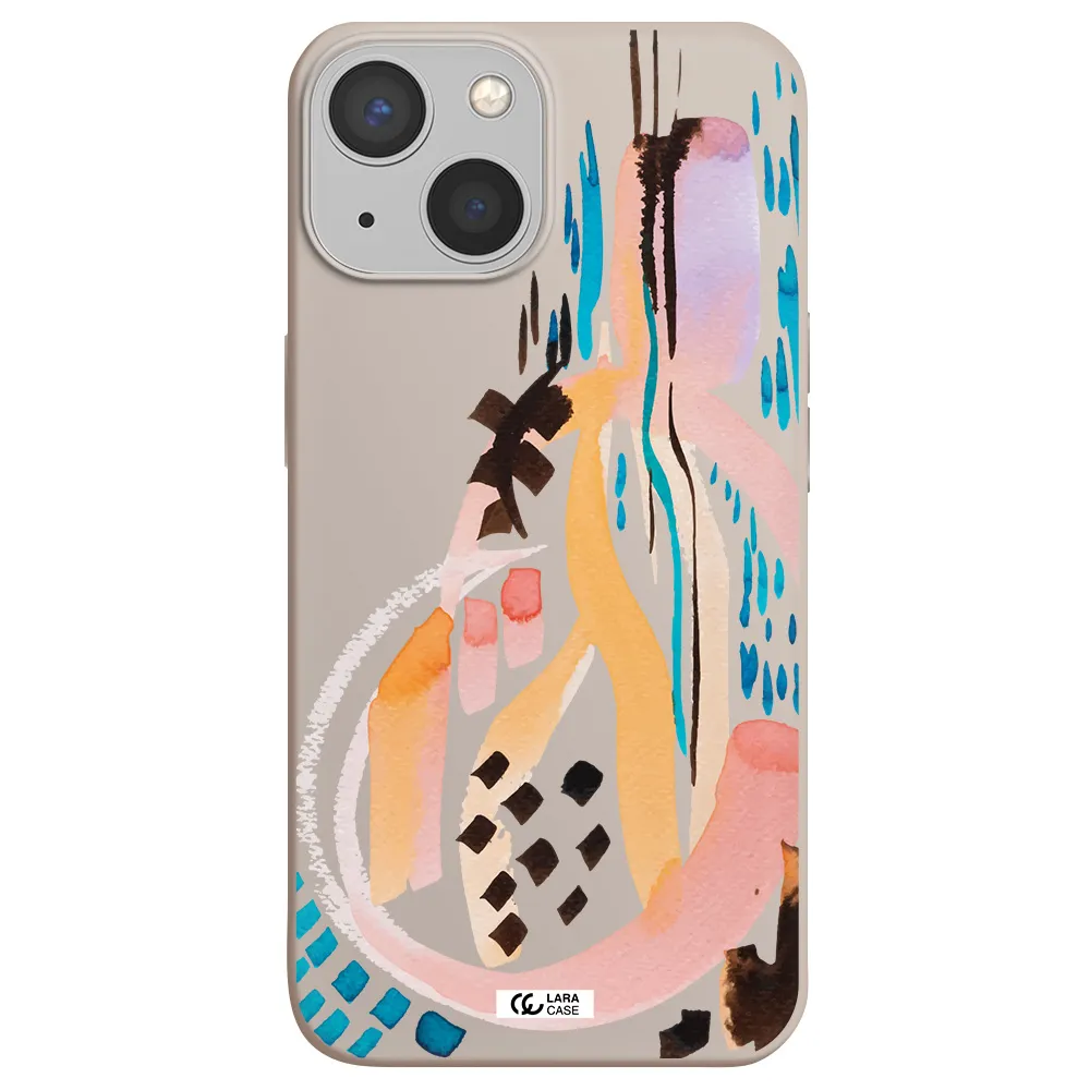 Watercolor Brush Paint Apple iPhone 13 Silicone Stone Case