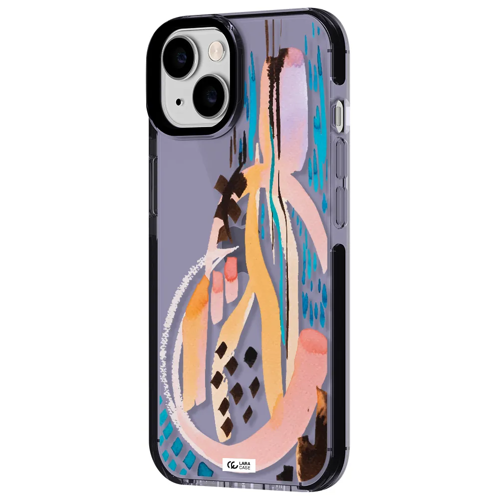 Watercolor Brush Paint Apple iPhone 14 impact Lilac Case