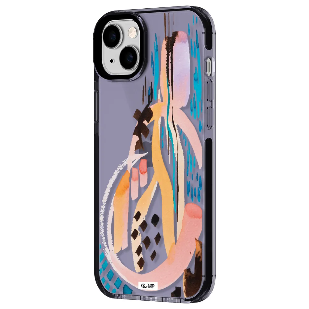 Watercolor Brush Paint Apple iPhone 14 plus impact Lilac Case