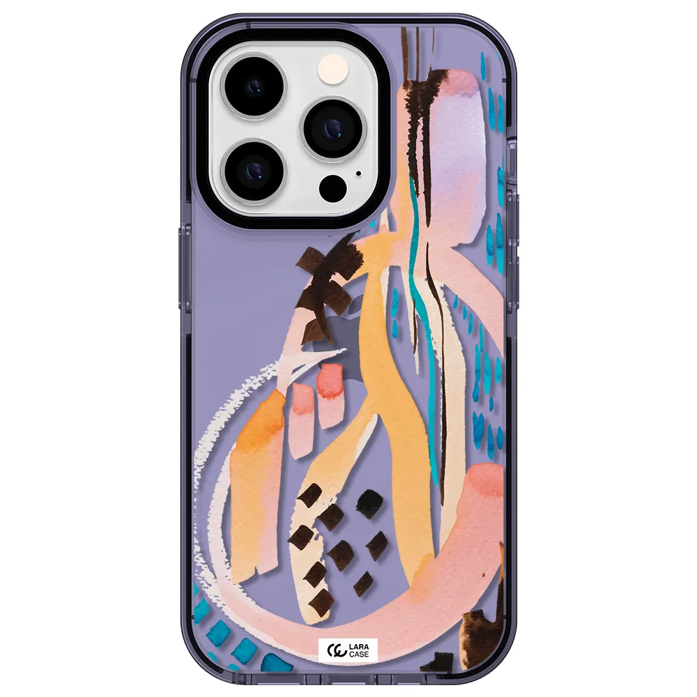 Watercolor Brush Paint Apple iPhone 14 pro impact Lilac Case