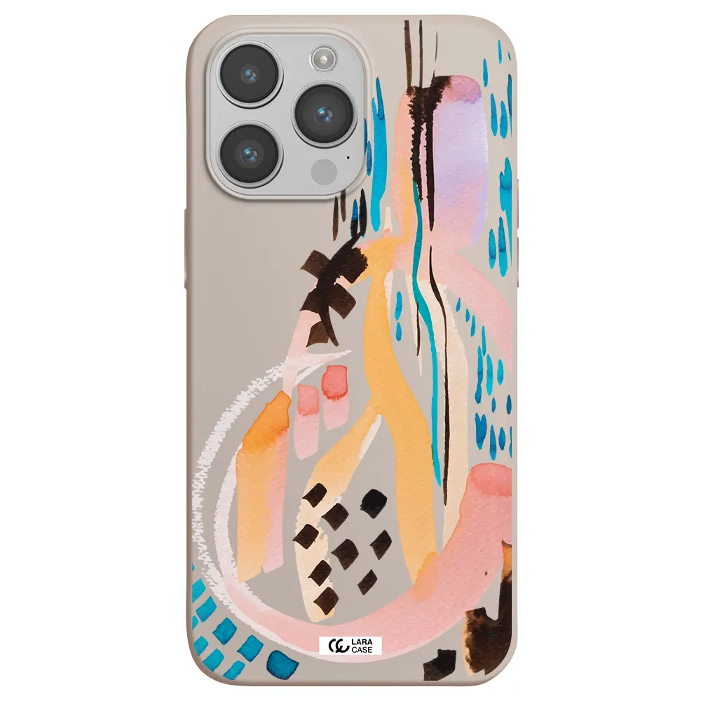 Watercolor Brush Paint Apple iPhone 14 pro max Silicone Stone Case