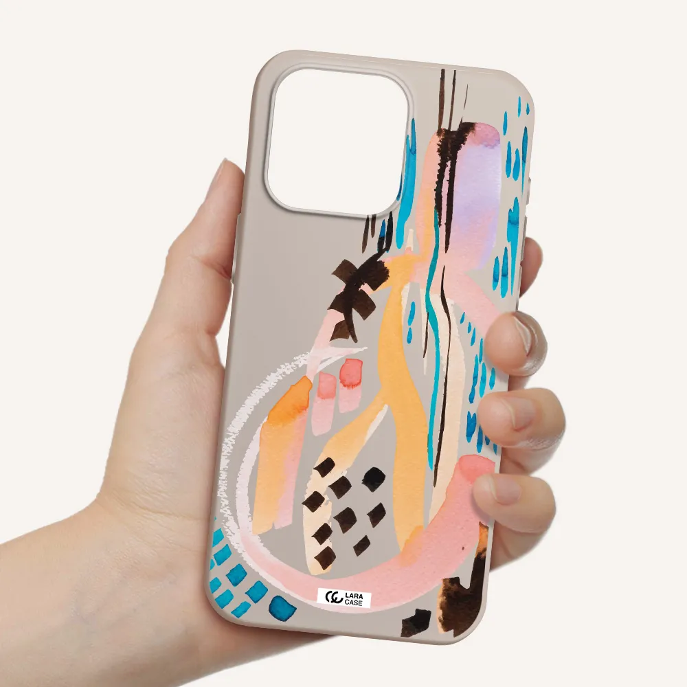 Watercolor Brush Paint Apple Iphone 15 Pro max Silicone Stone Case