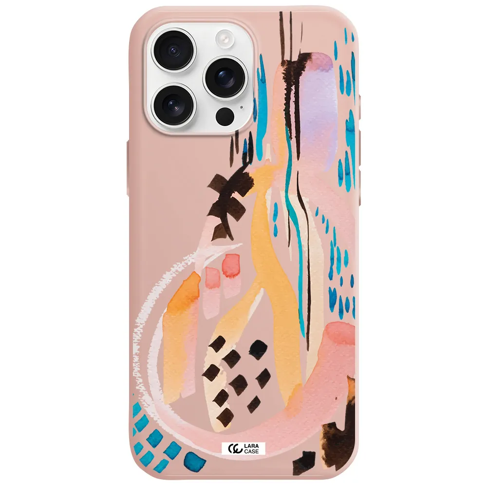 Watercolor Brush Paint Apple Iphone 16 Pro Max Silicone Pastel Pink Case