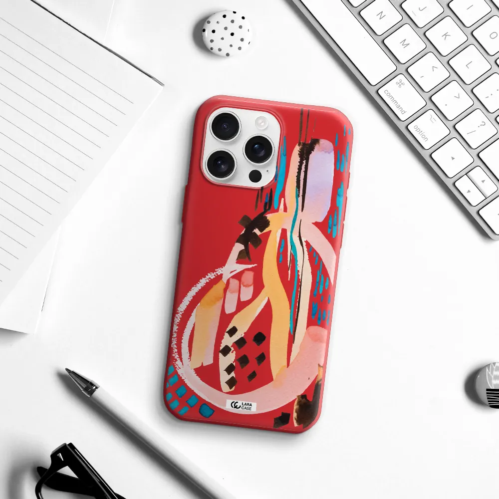 Watercolor Brush Paint Apple Iphone 16 Pro Max Silicone Stone Case