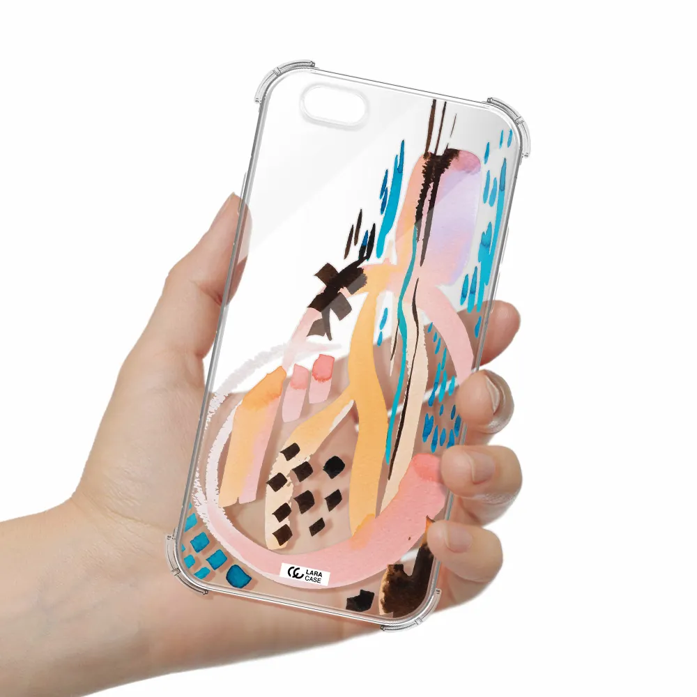 Watercolor Brush Paint Apple iPhone 6 Clear PC Case