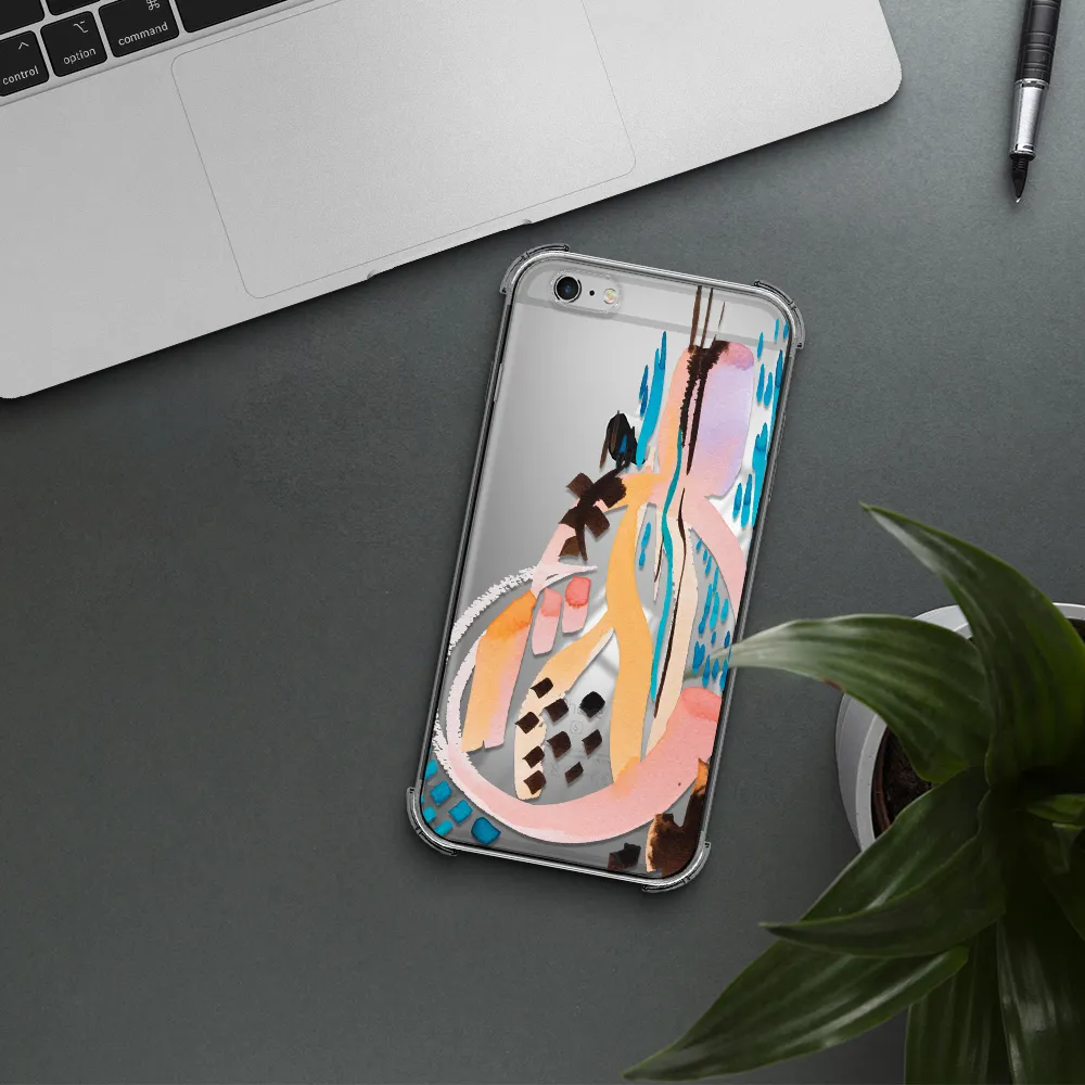 Watercolor Brush Paint Apple iPhone 6 plus Clear PC Case
