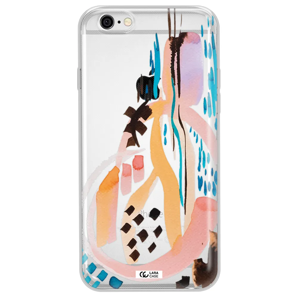 Watercolor Brush Paint Apple iPhone 6 plus Clear TPU Case