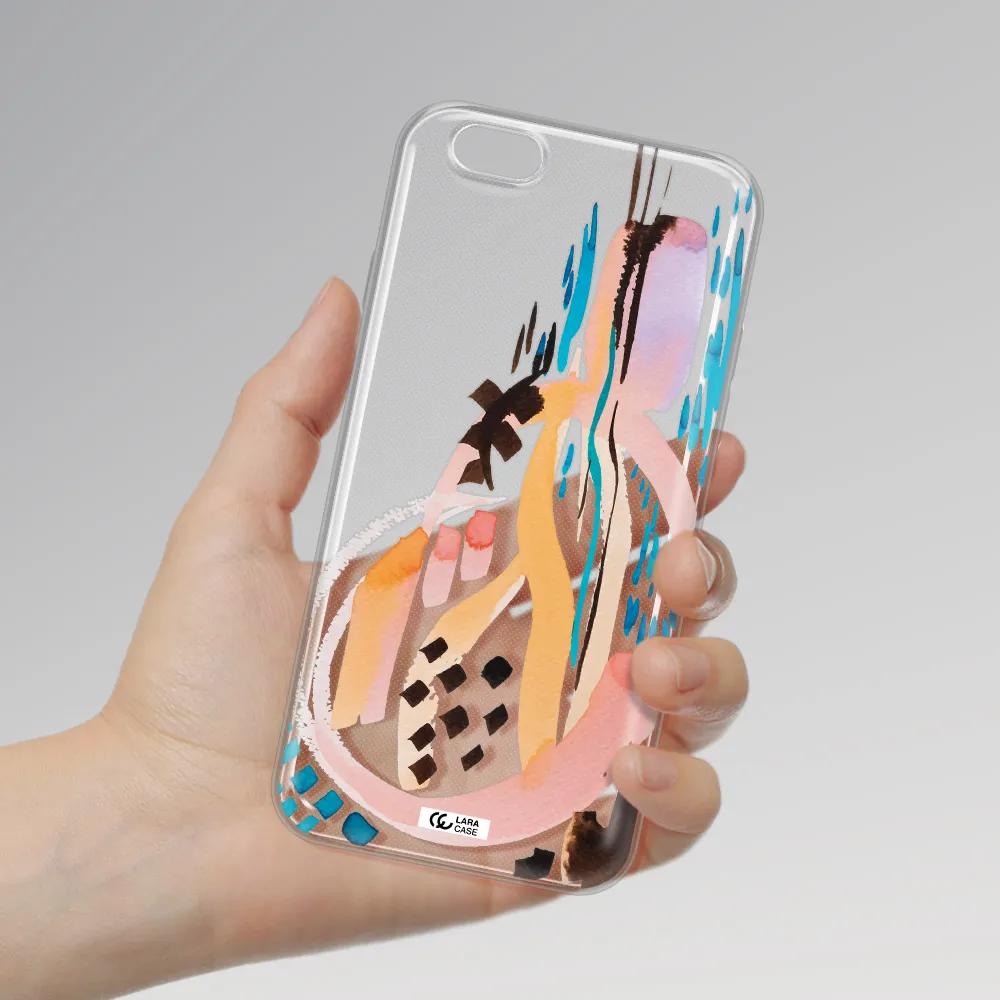 Watercolor Brush Paint Apple iPhone 6 plus Clear TPU Case