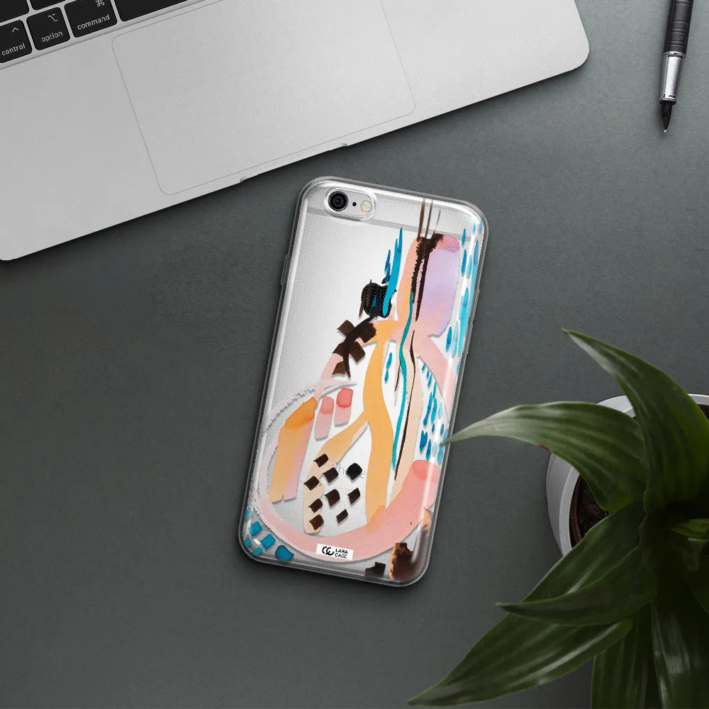 Watercolor Brush Paint Apple iPhone 6 plus Clear TPU Case