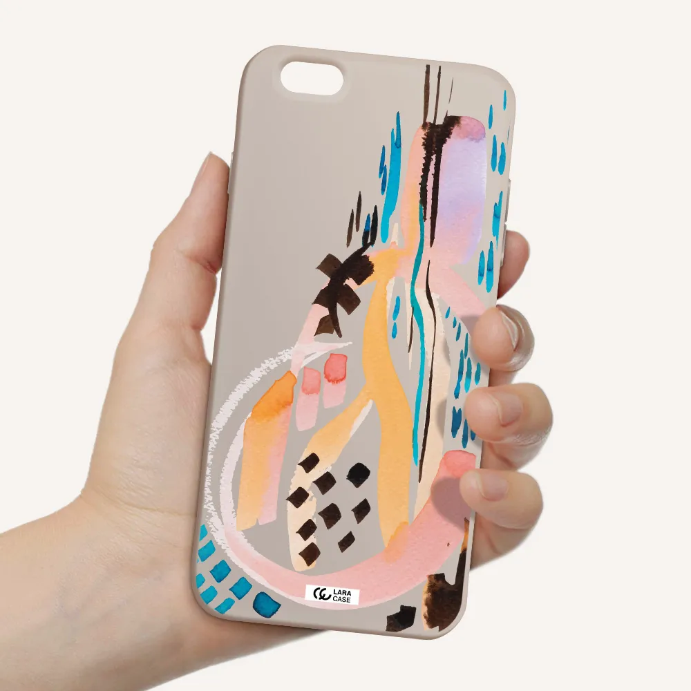 Watercolor Brush Paint Apple iPhone 6 s plus Silicone Stone Case
