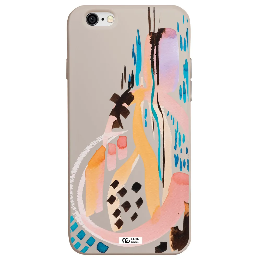 Watercolor Brush Paint Apple iPhone 6 Silicone Stone Case